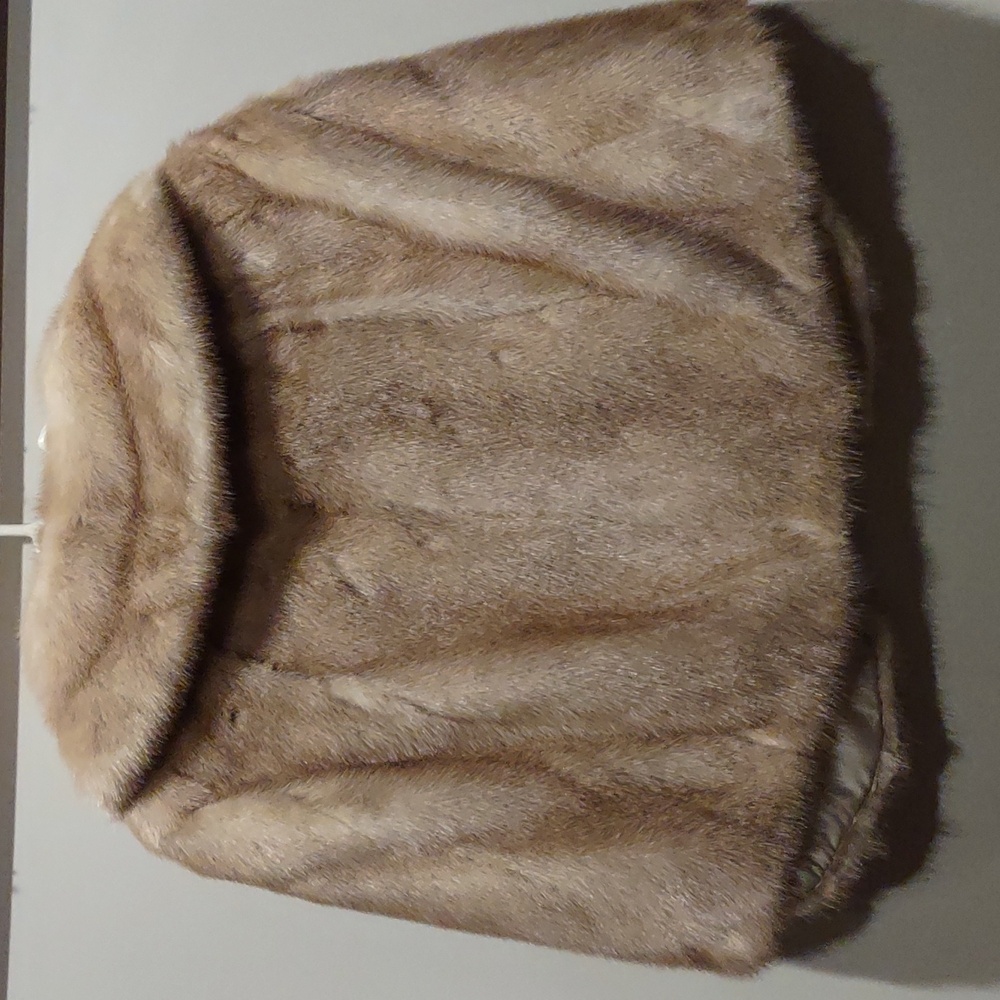Mink Fur Jacket Wrap Blonde Vintage Rodeo Winter Montana Colorado Vacation - Picture 9 of 11